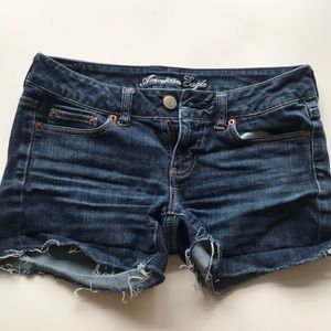 Dark blue jean shorts (stretchy)